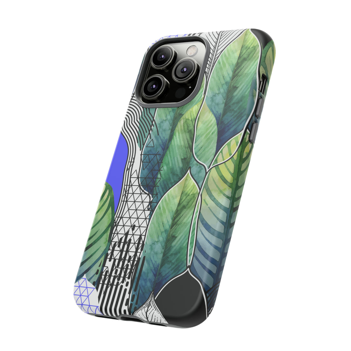 Watercolor Green Leafs - Protective Phone Case