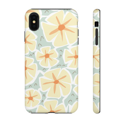 Pastel Yellow Happy Flower iPhone Case (Protective) iPhone XS MAX Matte Phone Case