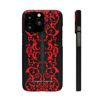 Gothic Crimson Symmetry iPhone 13 - Slim Phone Case