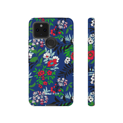 Blue Art Flowerfield - Protective Phone Case