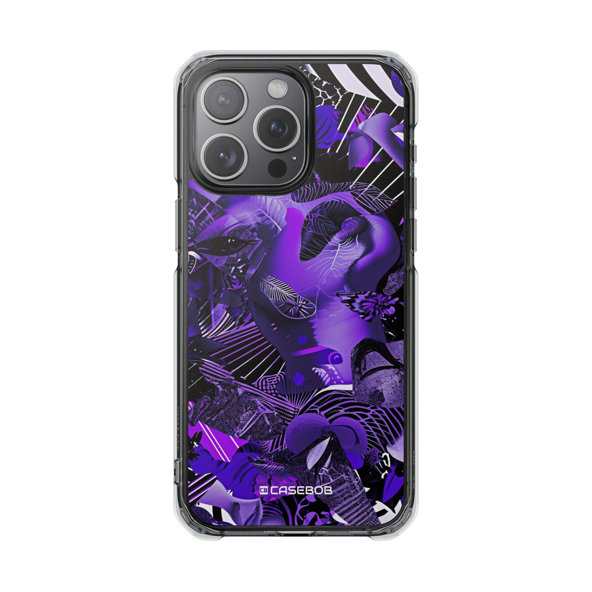 Ultra Violet Design | Handyhülle für iPhone (Clear Impact Case – magnetisch) 