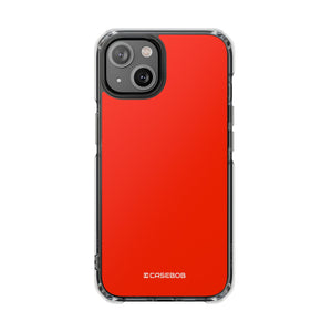 Scarlet Red | Phone Case for iPhone (Clear Impact Case - Magnetic)