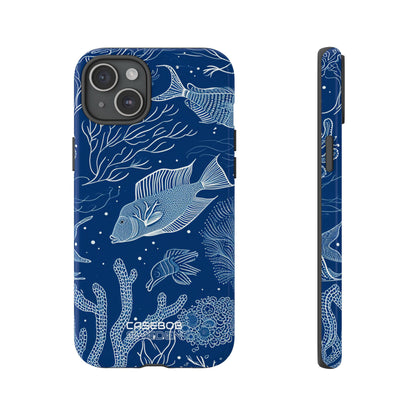 Blue Coral Garden iPhone 15 - Tough
