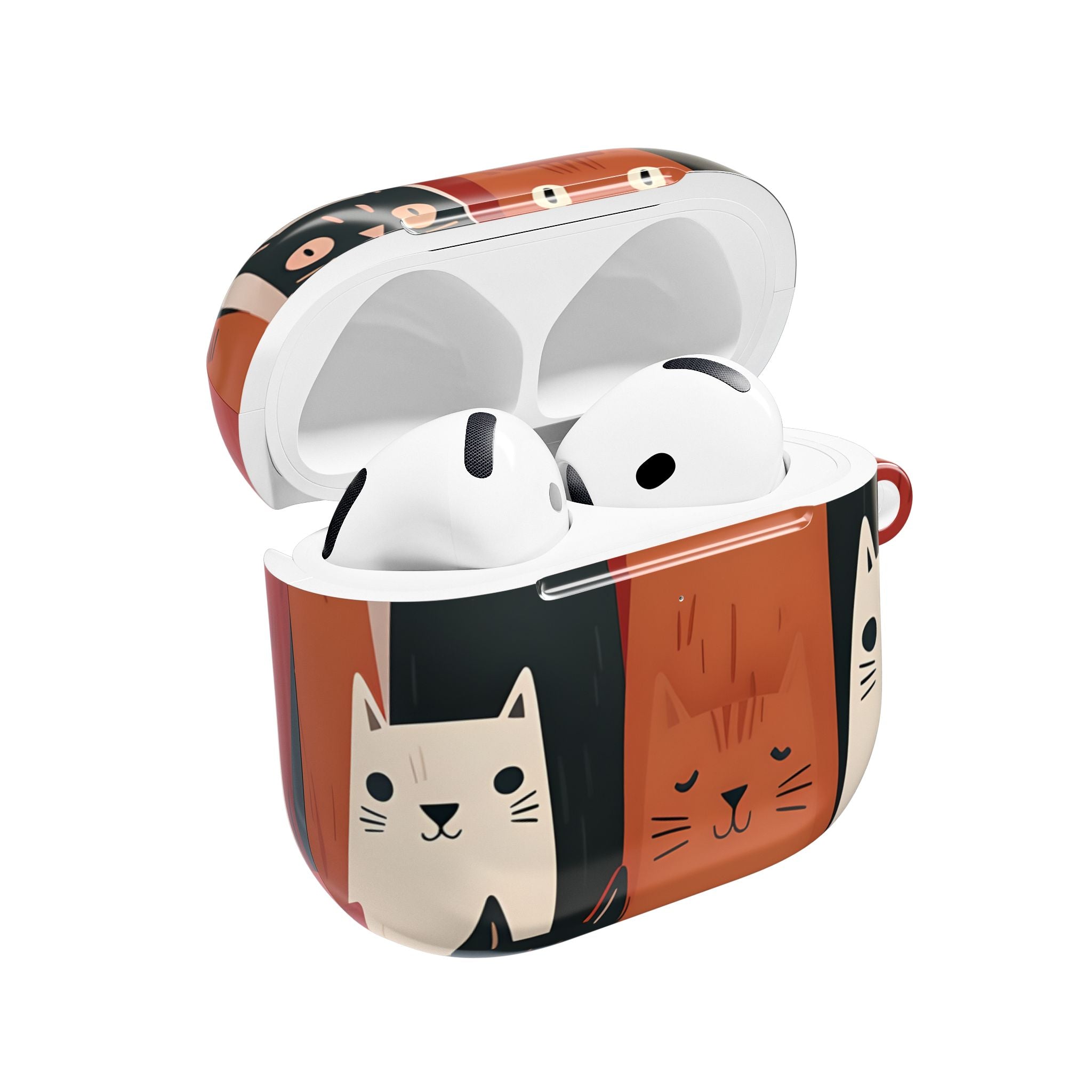 Cat Columns Orange - AirPods Case