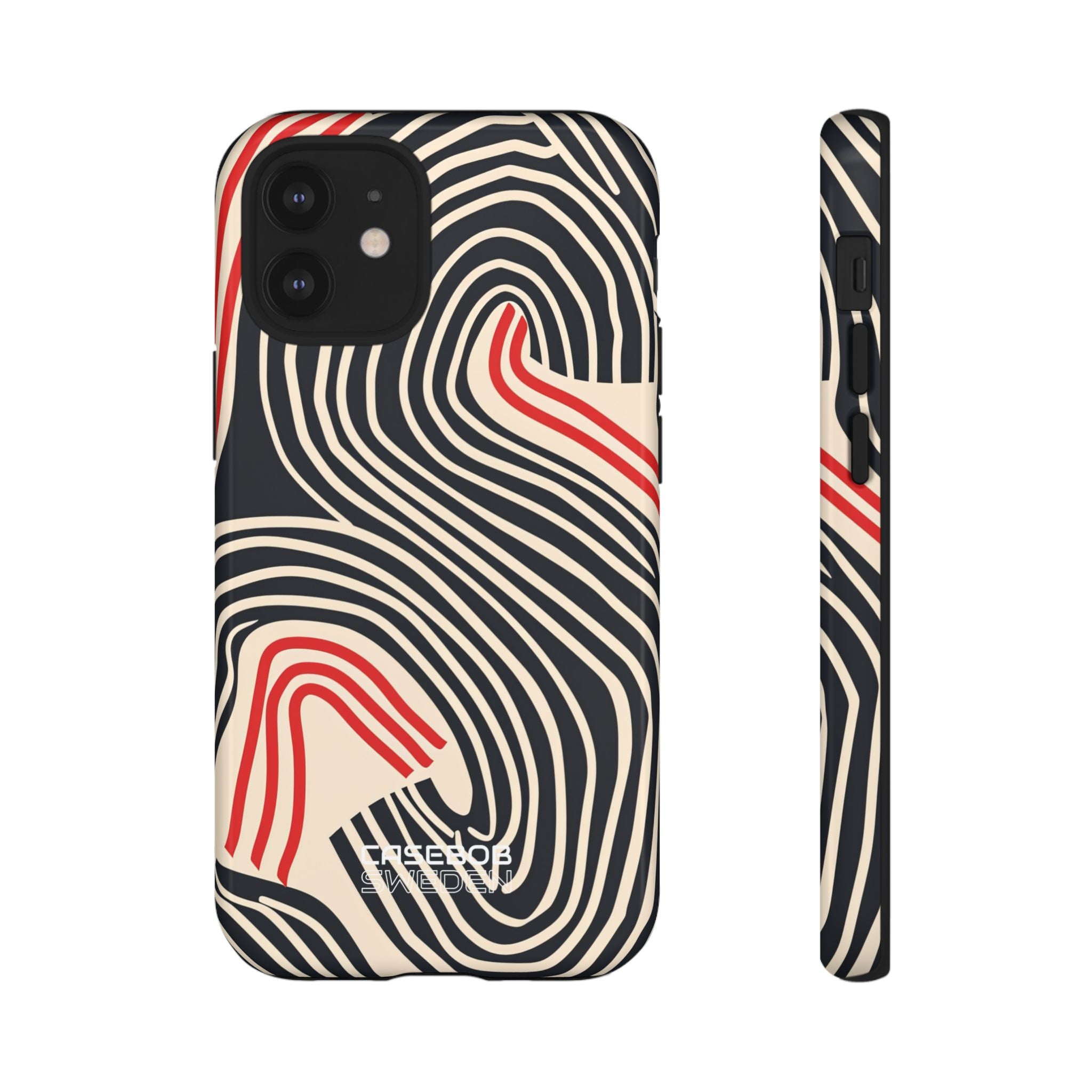 Wavy Red Flow iPhone 12 - Tough