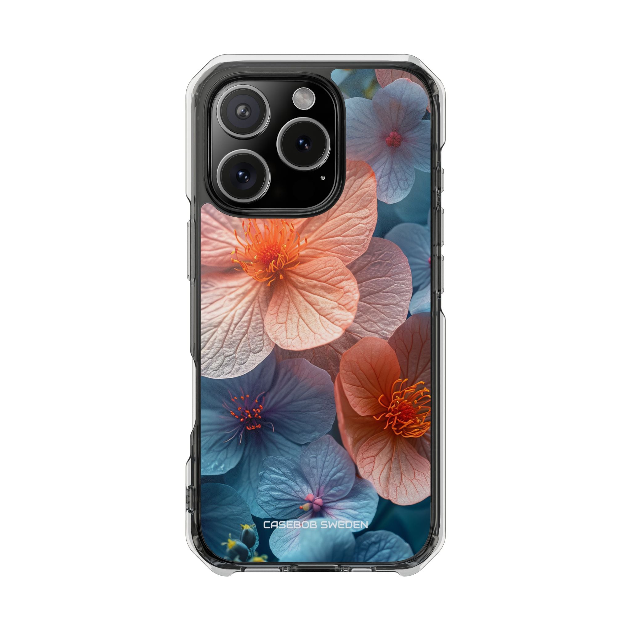 Peach Blossom Serenity - Clear Impact iPhone 16 Phone Case