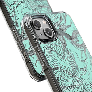 Aqua Serenity – Handyhülle für iPhone (Clear Impact – Magnetisch)