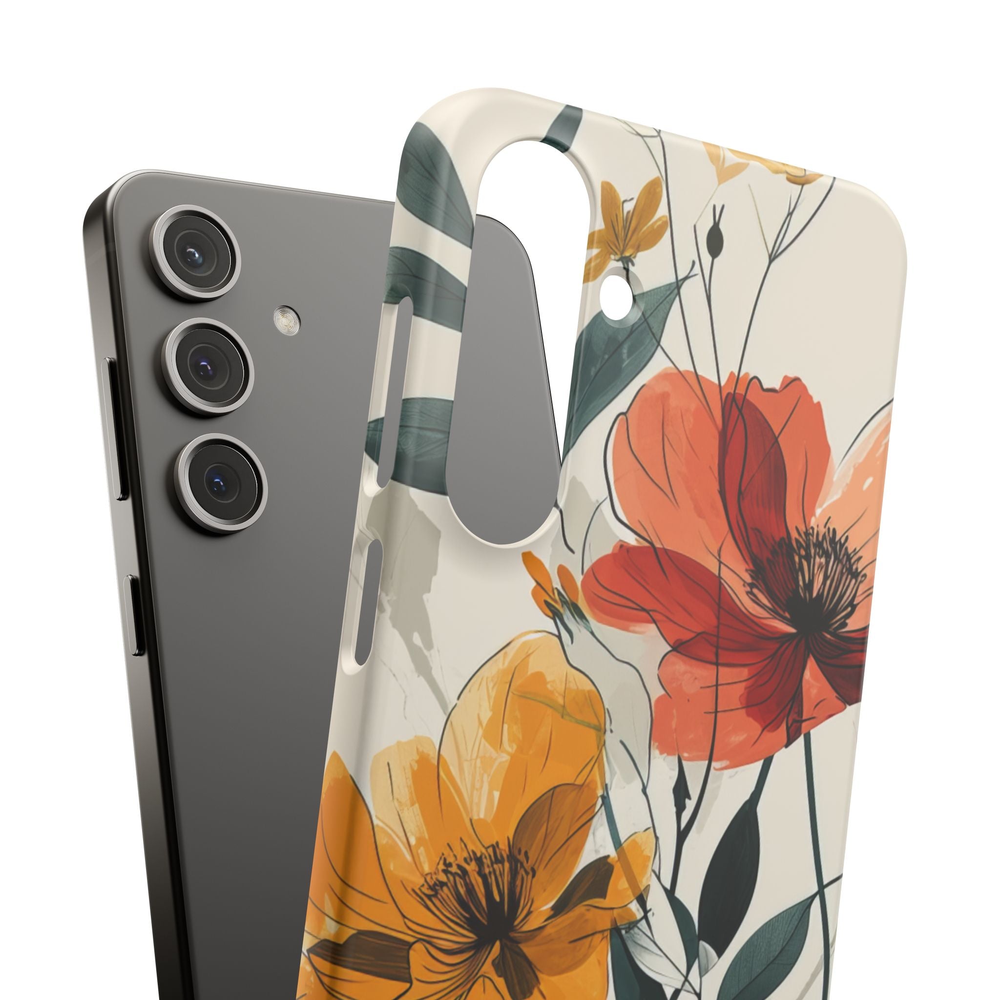 Elegant Floral Harmony Samsung S24 - Slim Phone Case