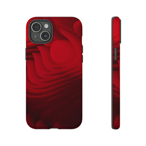 Red Center Waves - Protective Phone Case