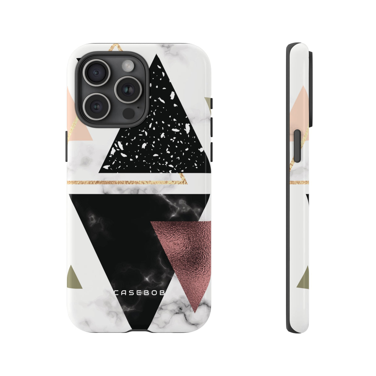 Rose Gold Triangles - Protective Phone Case