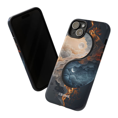 Surreal Day and Night Yin Yang Symbol Artwork Phone Cover iPhone 15 - Tough