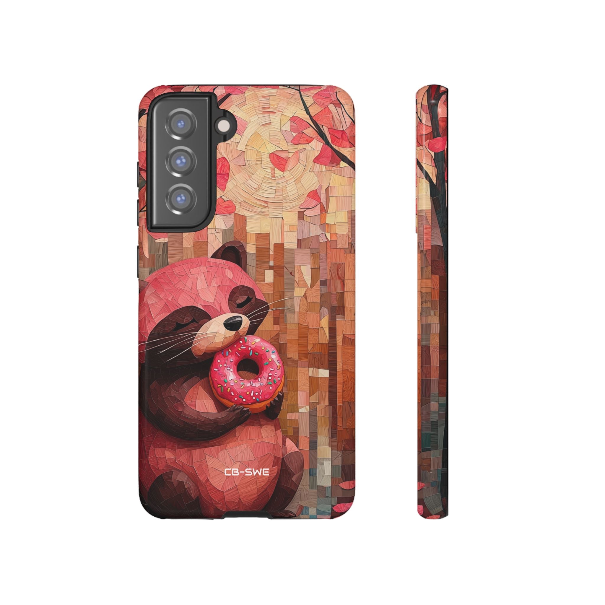 Raccoon Holds Donut - Samsung Case