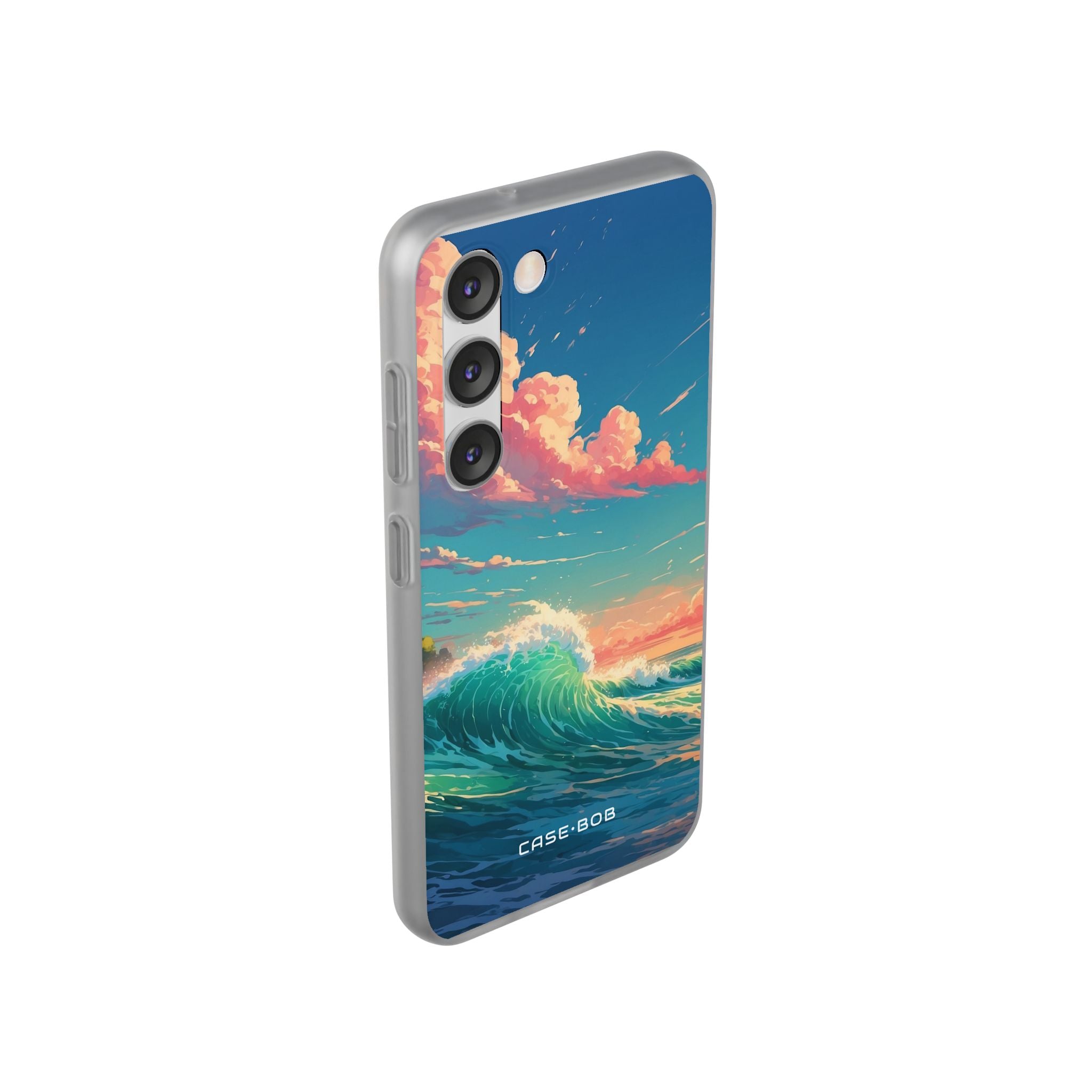 Turquoise Curl Samsung S23 Case - Soft