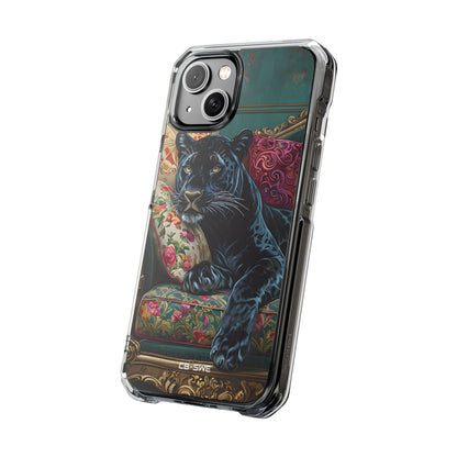 Panther on Vintage Chaise iPhone Case - Impact