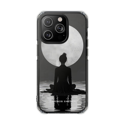 Zen Serenity Moon Reflection iPhone 14 - Clear Impact Phone Case