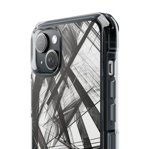 Monochrome Chaos - Phone Case for iPhone (Clear Impact - Magnetic)