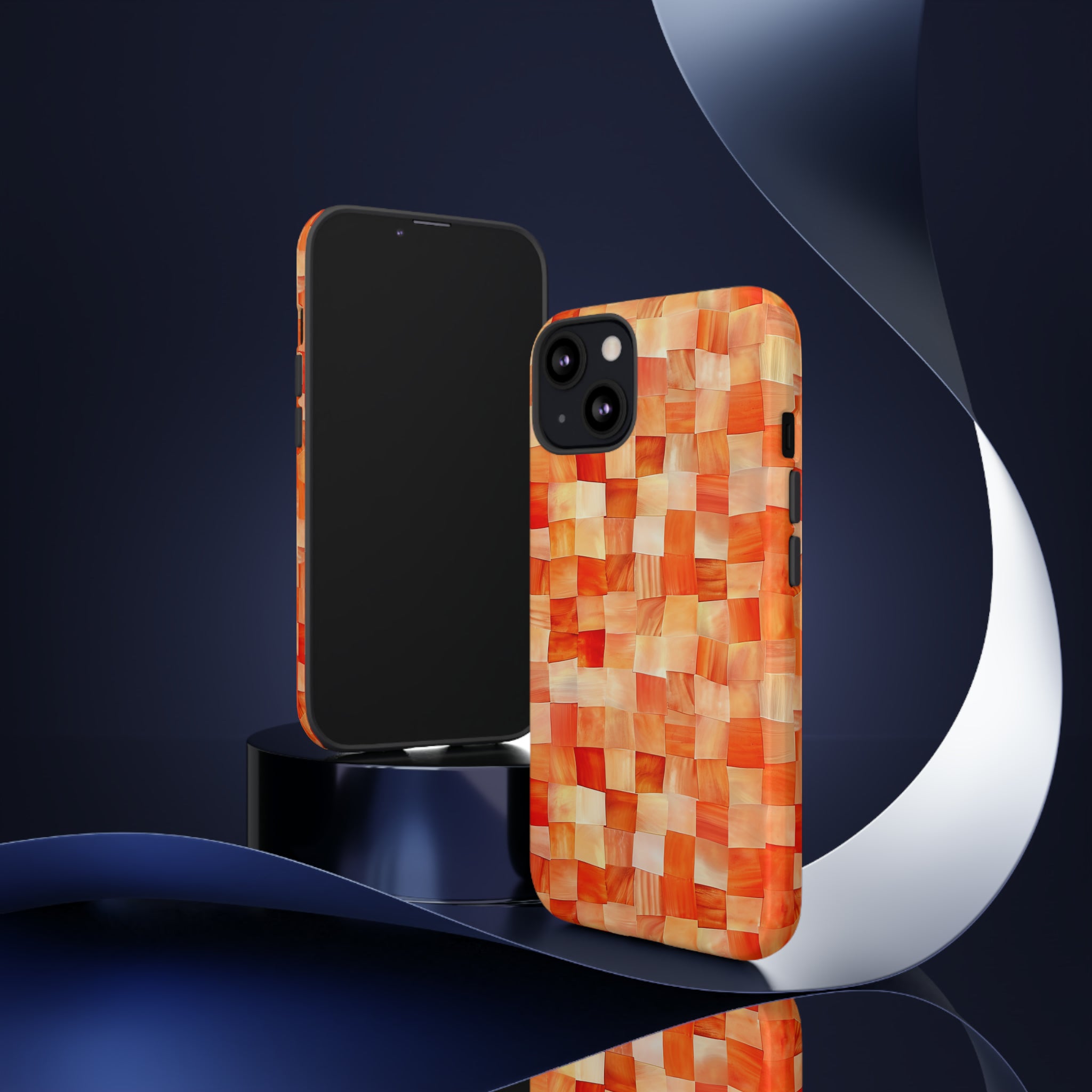 Orange Blaze: Square Gradient - Protective Phone Case