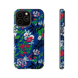 Blue Art Flowerfield - Protective Phone Case