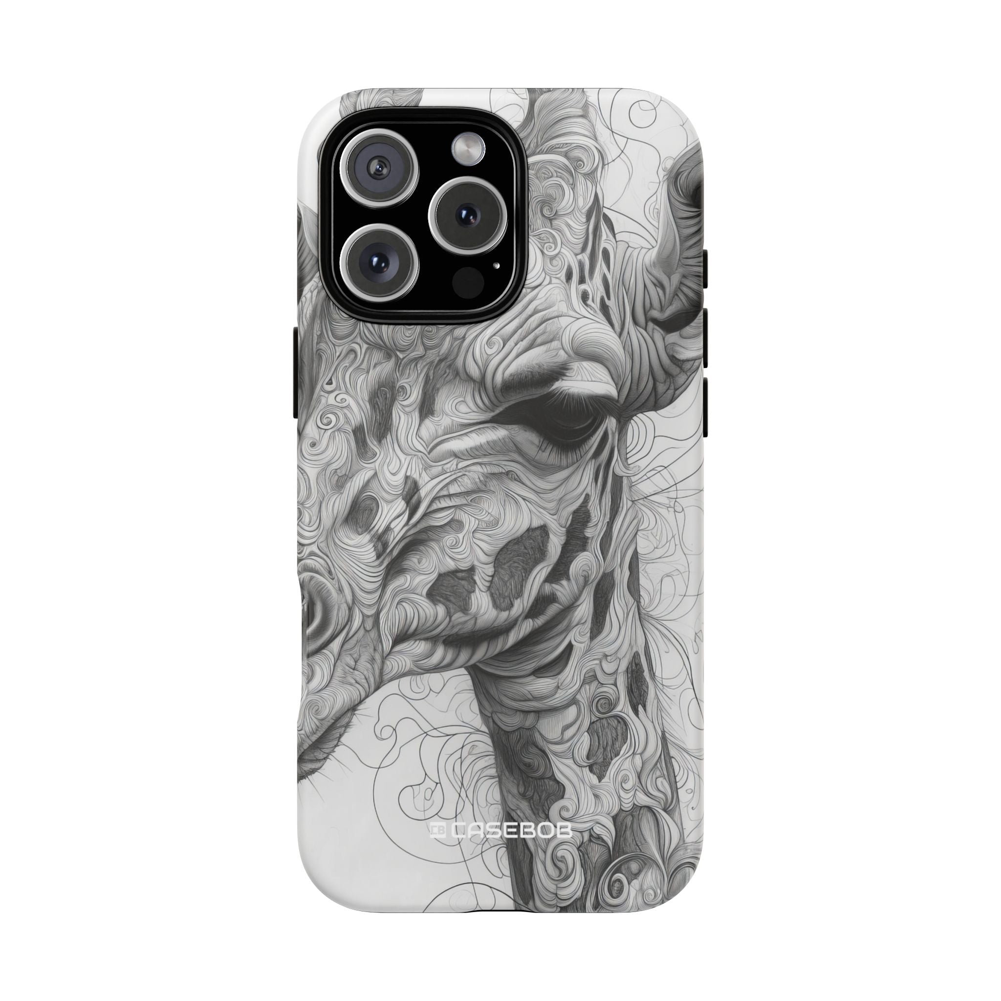 Monochrome Giraffe: Intricate Elegance - for iPhone 16