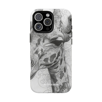 Monochrome Giraffe: Intricate Elegance - for iPhone 16