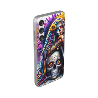 Sunflower Skull Glow Samsung S23 Plus Case - Soft