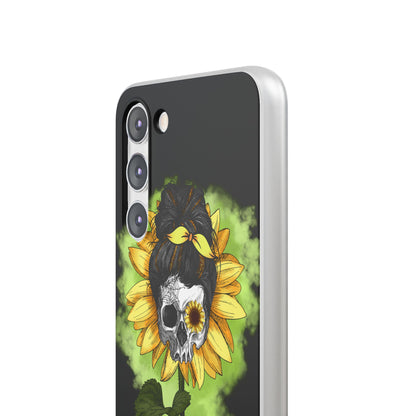 Sunflower Skull Samsung S23 Plus Case - Soft
