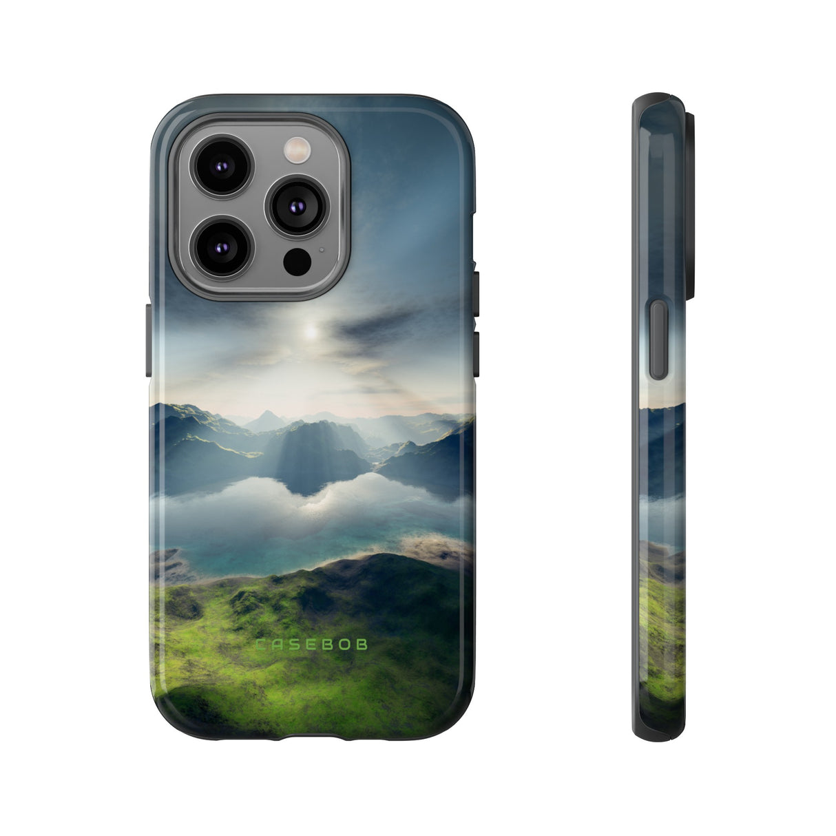 Landscape with Lake & Sun - Protective Phone Case