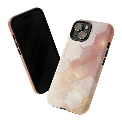 Honeycomb Glow iPhone 15 Case - Tough