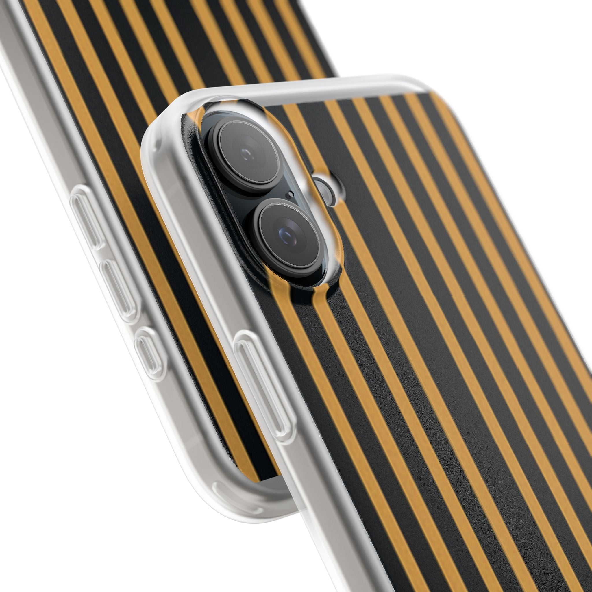 Golden Stripes iPhone 16 Plus Case - Soft