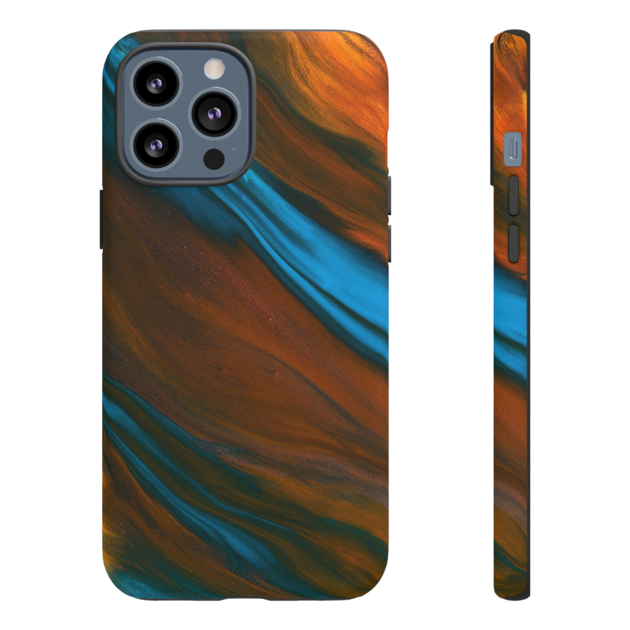 Orange Swipes Ink Art iPhone Case (Protective) iPhone 13 Pro Max Matte Phone Case