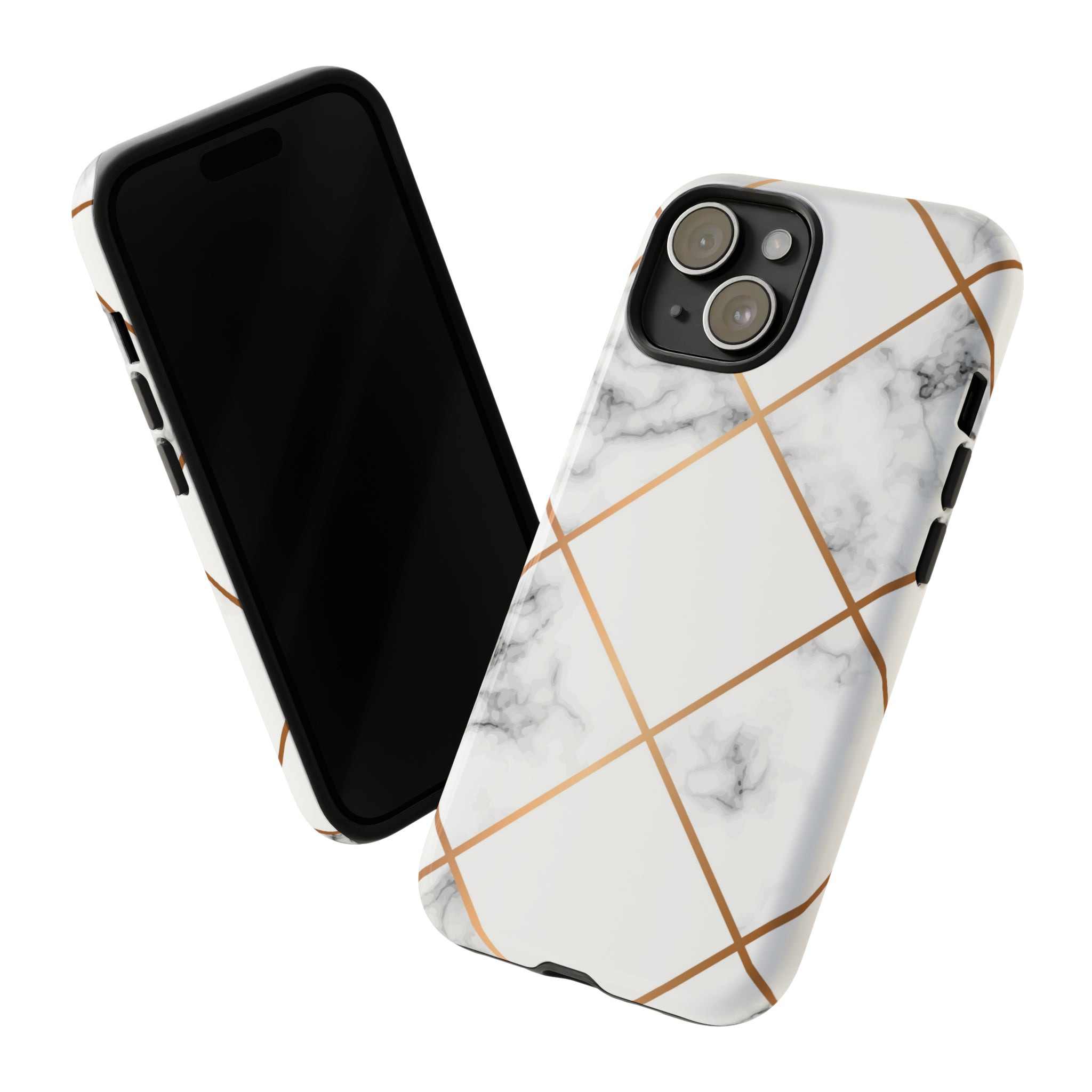 White Marble - Protective Phone Case