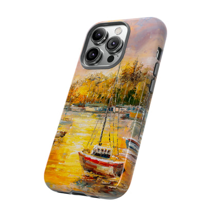 Oil Painting - Harbor View - Protective Phone Case