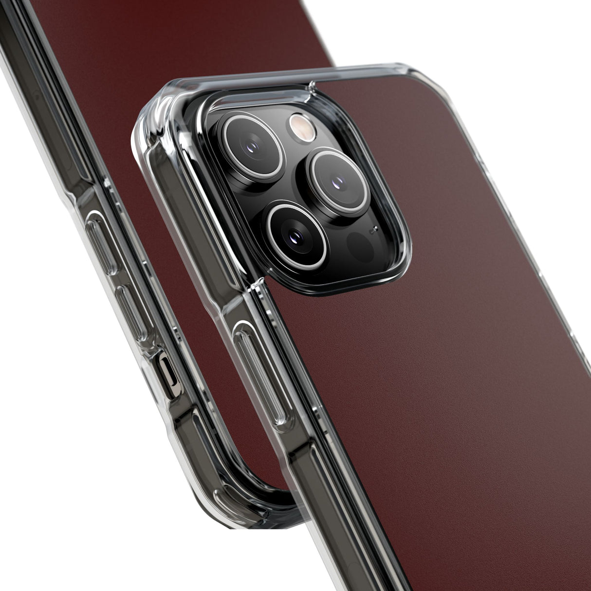 Oxblood Red | Phone Case for iPhone (Clear Impact Case - Magnetic)