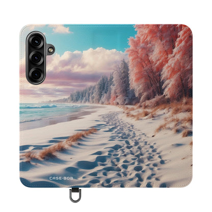 Snowy Footprints - Samsung S25+ Case - Wallet