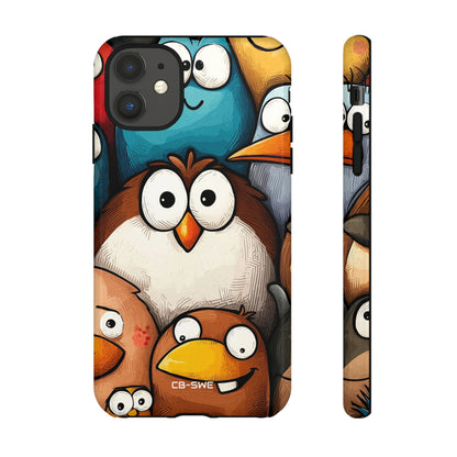 Whimsical Birds Gather - iPhone Case