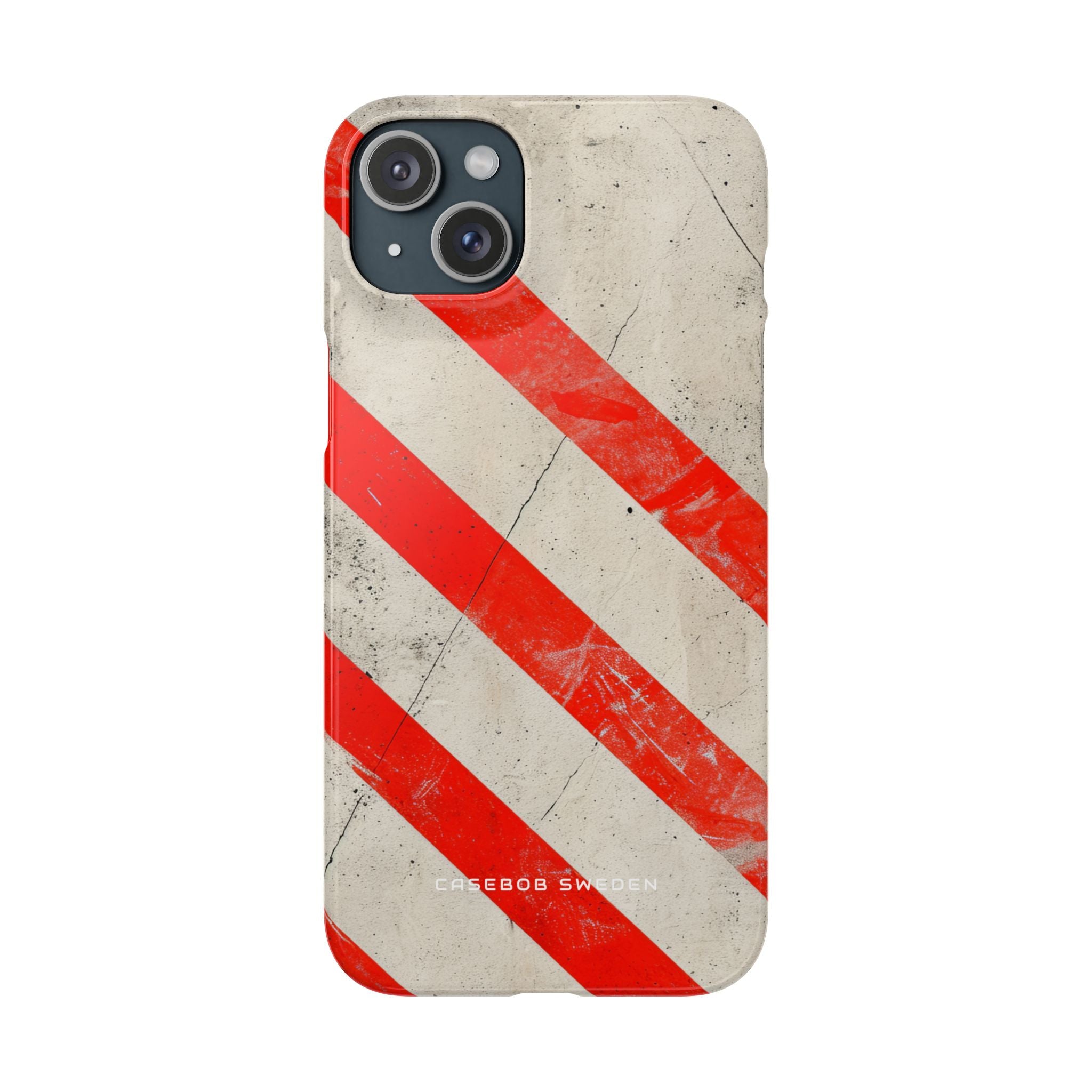 Striker Crimson Stripes iPhone 15 - Slim Phone Case