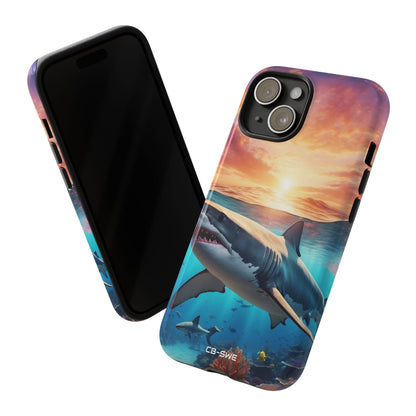 Shark Swims Through - iPhone Case
