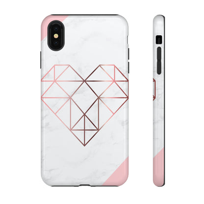 Heart Rose Gold - Protective Phone Case