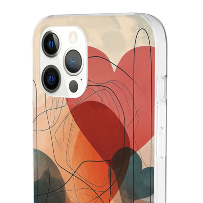 Abstract Heart Harmony - Flexi iPhone 16 Phone Case