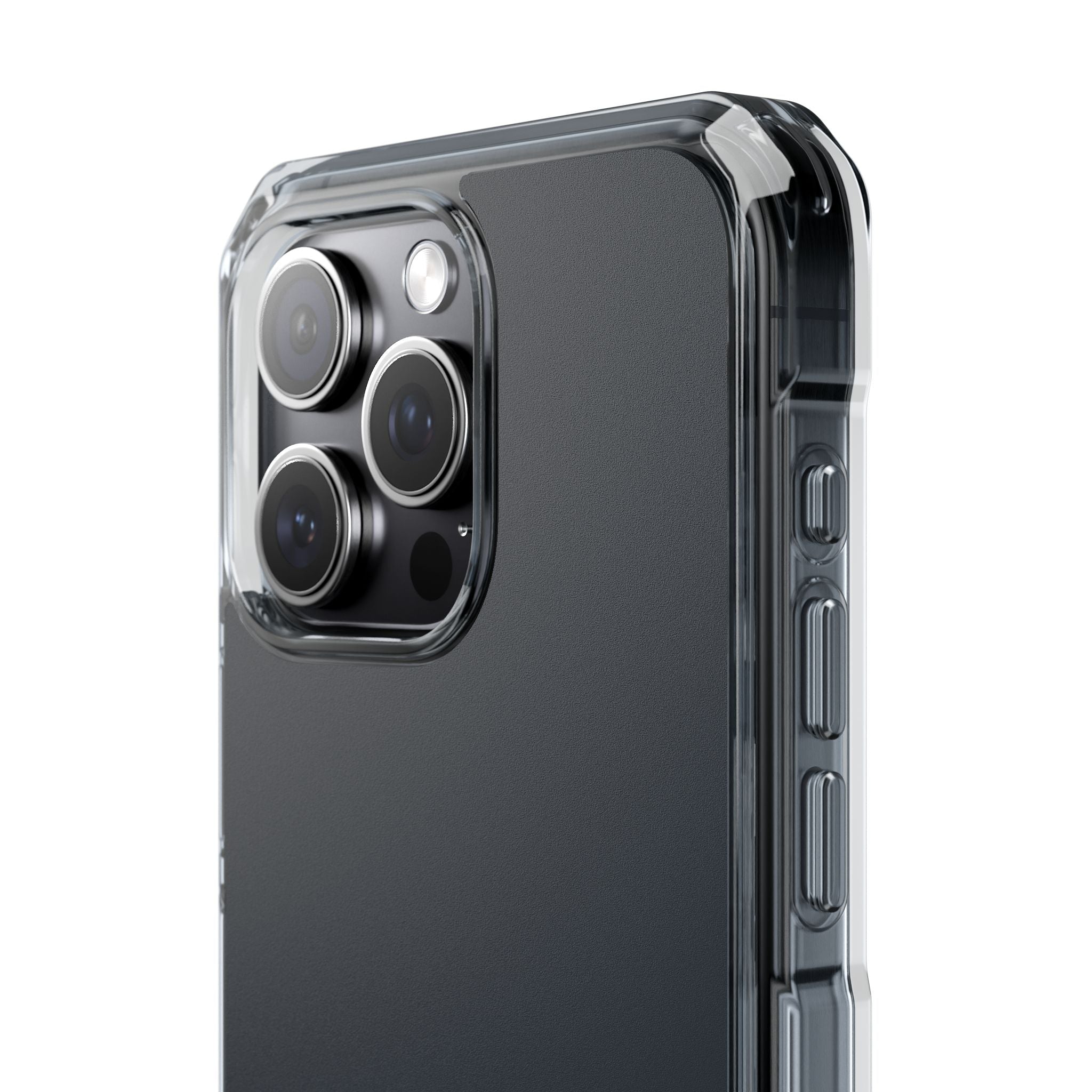 Gun Metal - Clear Impact Case for iPhone