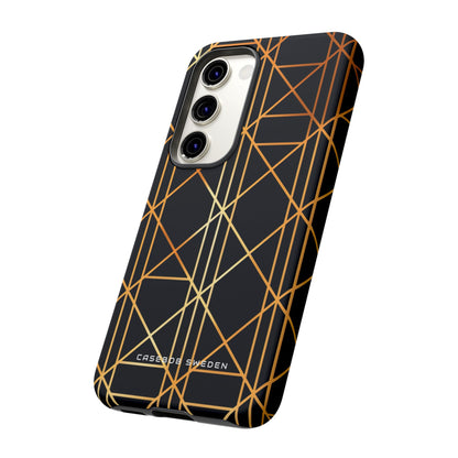 Golden Geometric Elegance Samsung S23 - Tough Phone Case