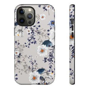 Watercolor Blue Summerflowers - Protective Phone Case