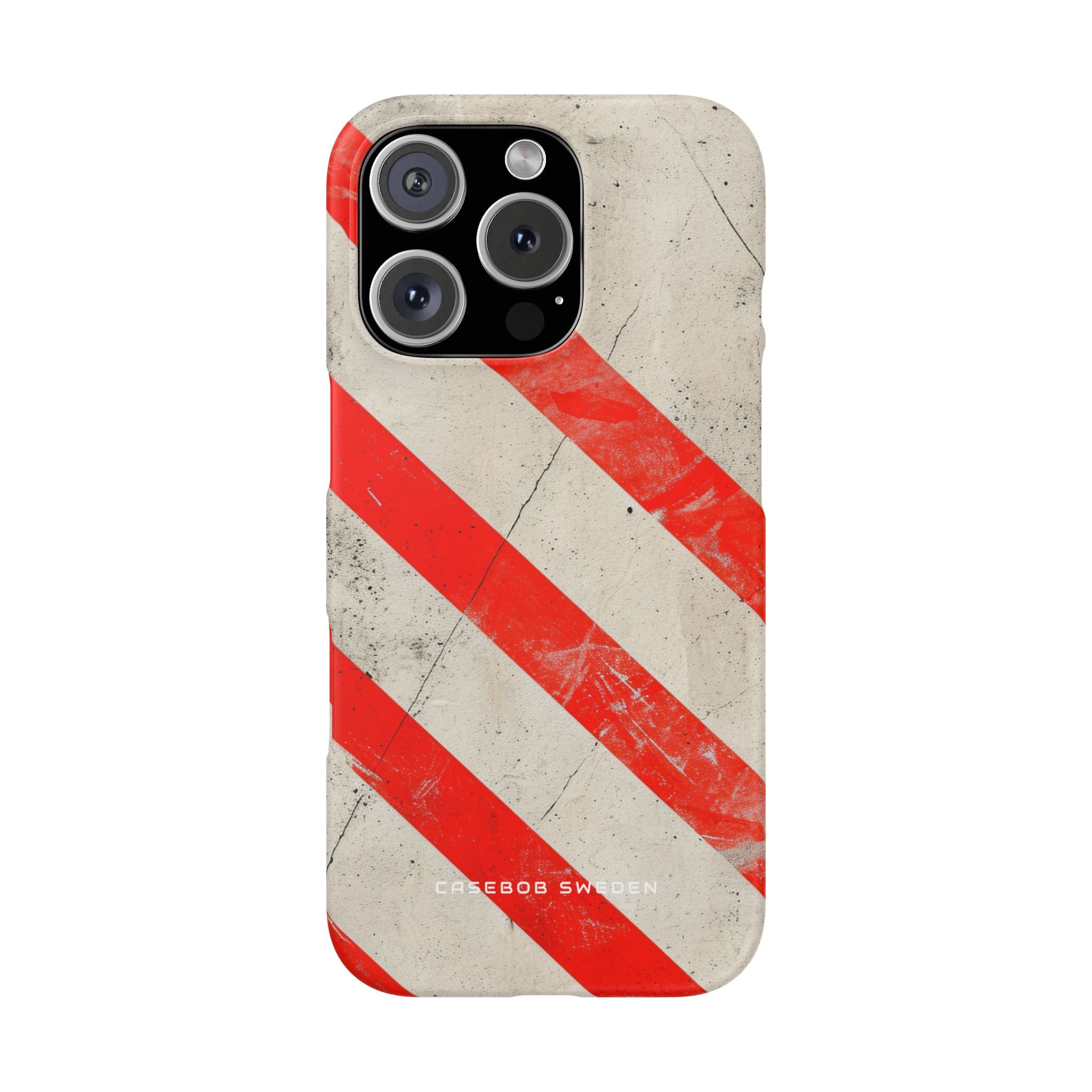 Striker Crimson Stripes iPhone 16 - Schlanke Handyhülle