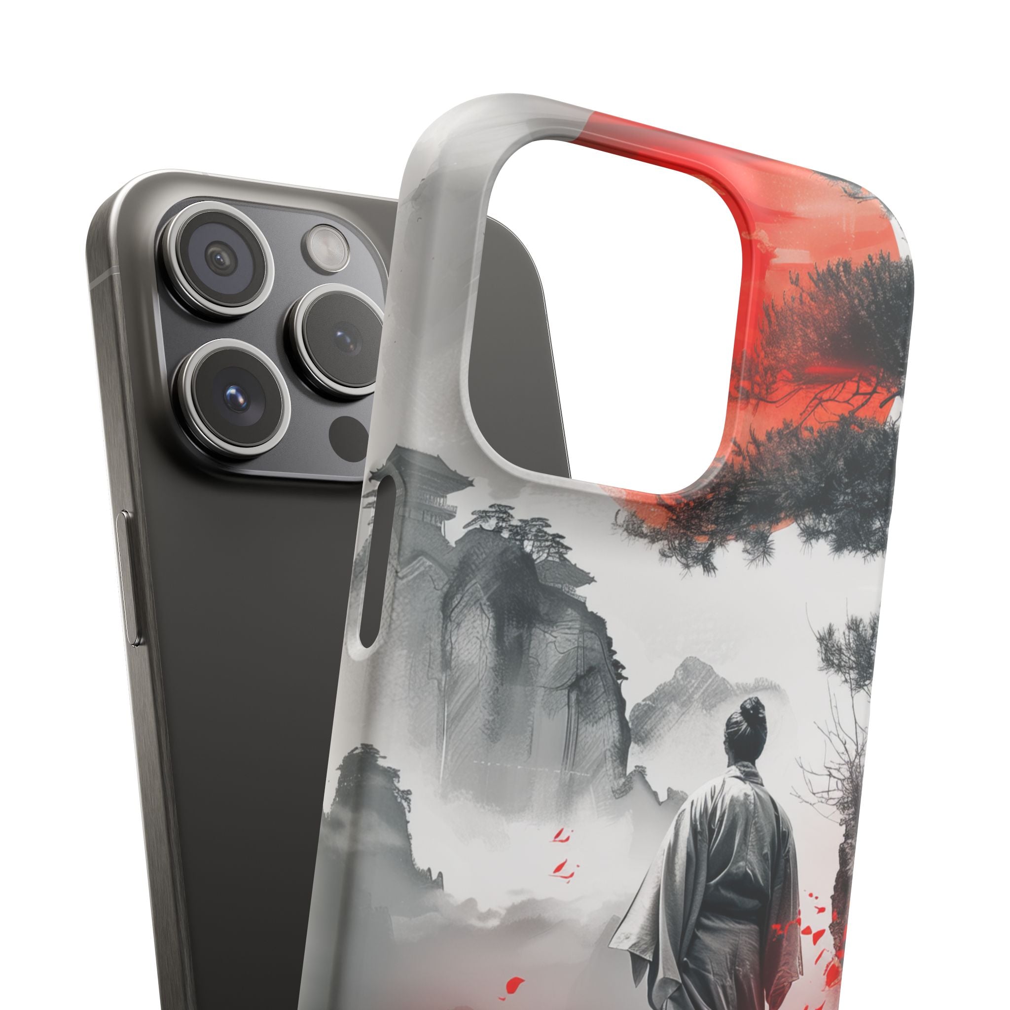 Zen Harmony: Japanese Serenity in Motion iPhone 15 - Slim Phone Case