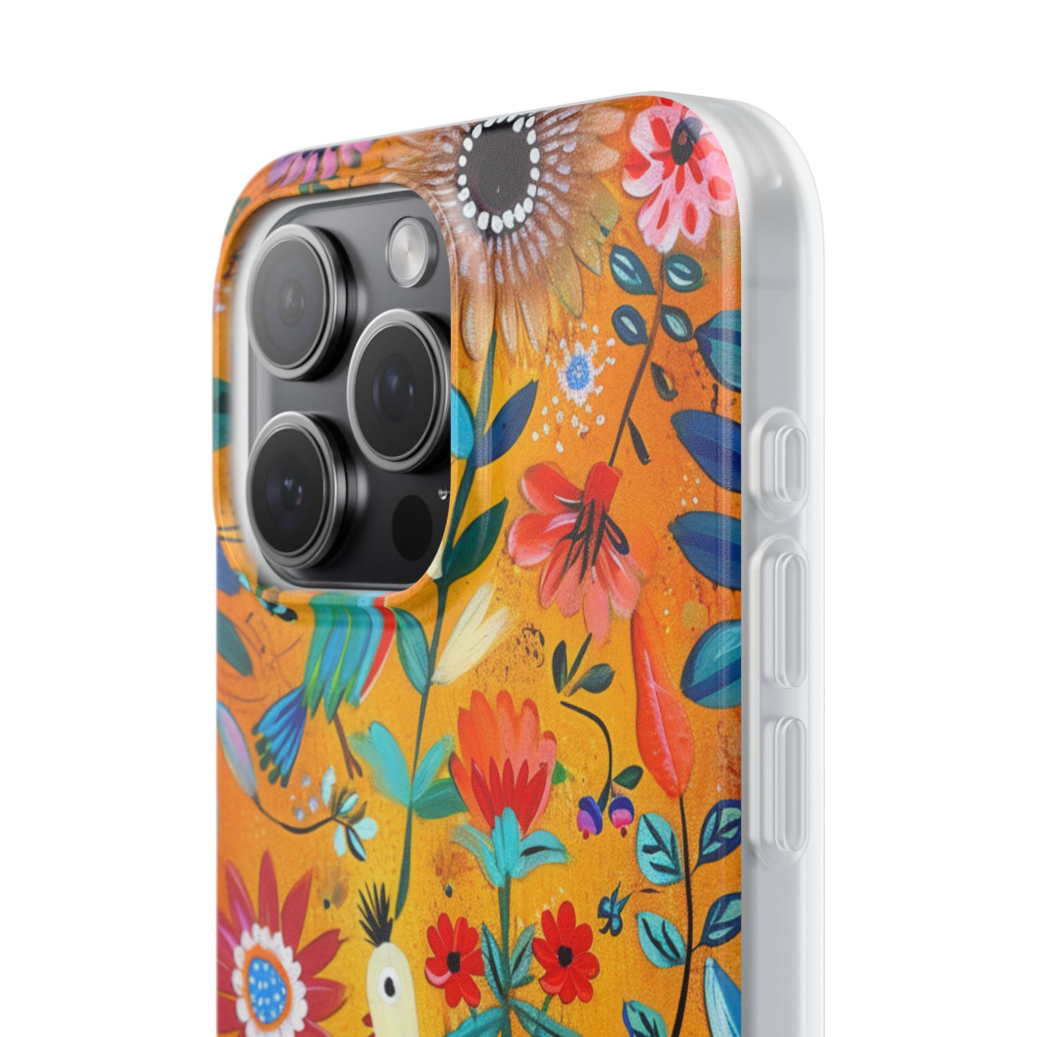 Colorful Birds Bloom iPhone 15 Pro Max Case - Soft