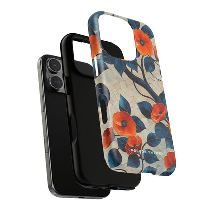 Orange Blossoms Mosaic Harmony iPhone 16 | Tough+ Phone Case