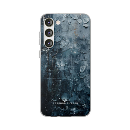 Weathered Blue Tapestry with Cracked Layers Samsung S23 - Flexi Phone Case