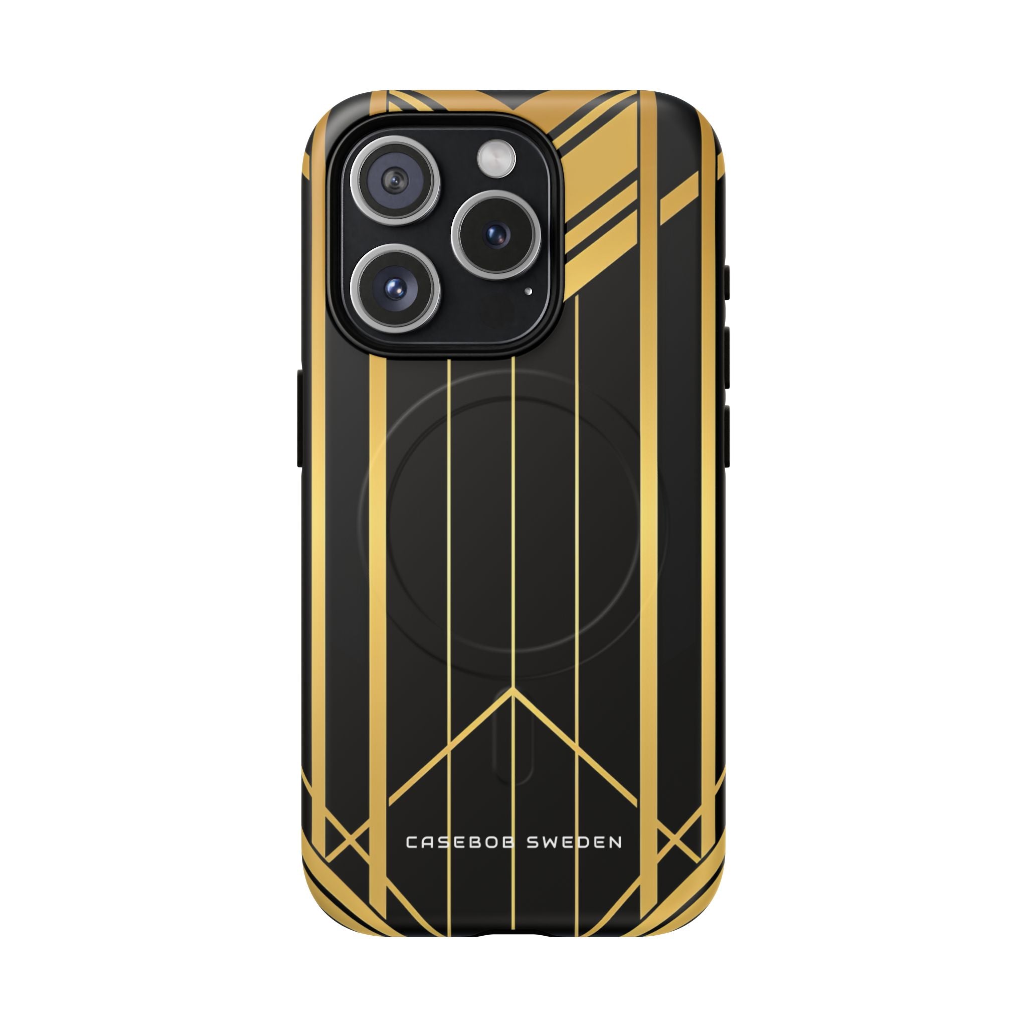 "Golden Art Deco Symmetry in Geometric Elegance" iPhone 15 | Tough+ Phone Case