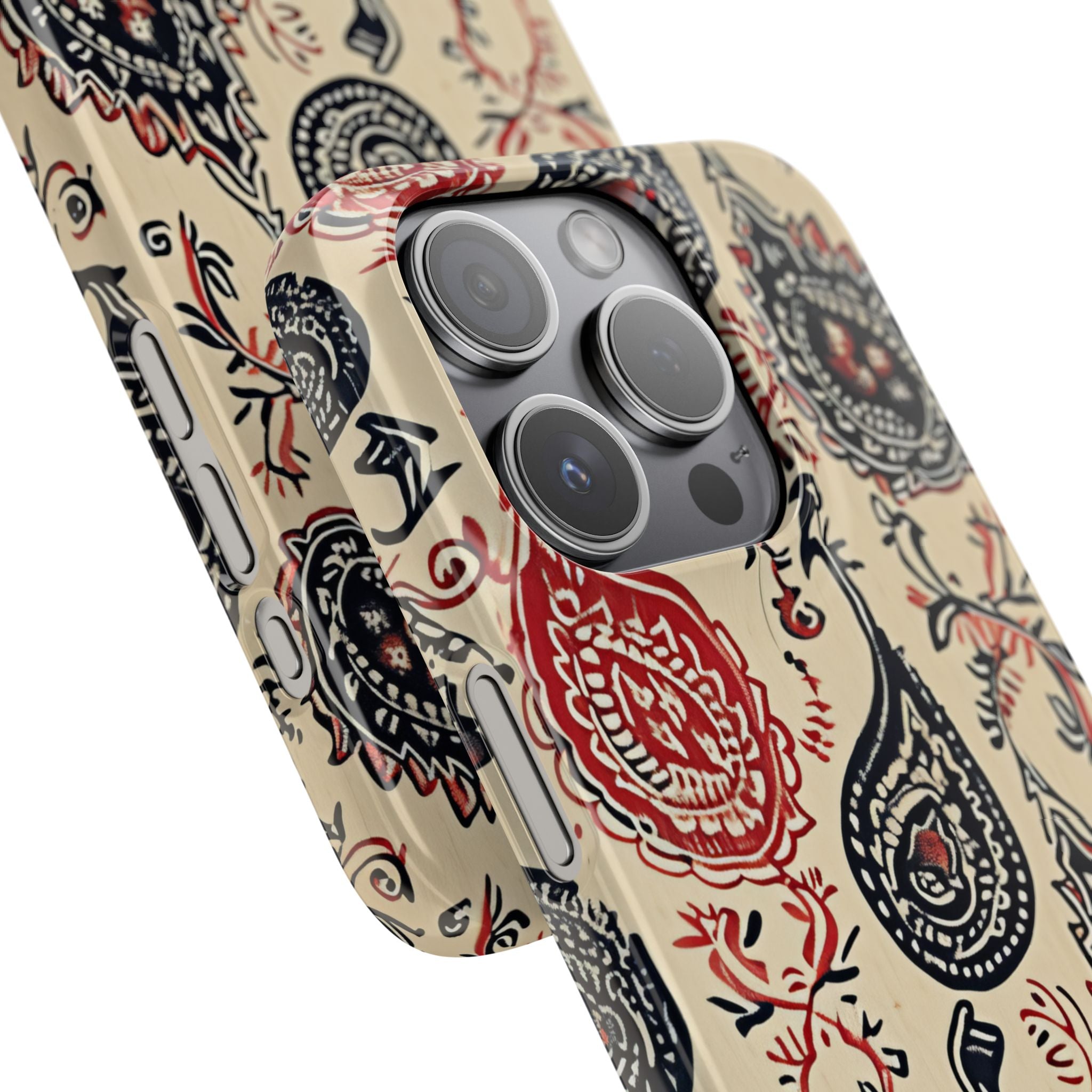 Vintage Paisley Elegance iPhone 15 - Slim Phone Case