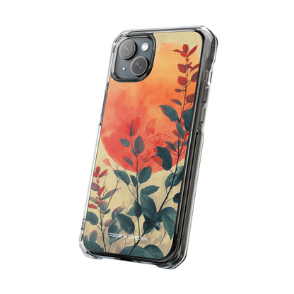 Orange Sun Harmony - Clear Impact iPhone 15 Phone Case